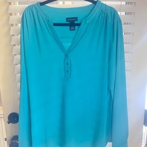 Vibrant teal long sleeve blouse ❤️❤️
